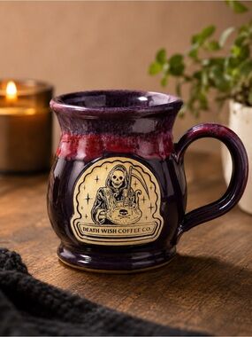 Limited Edition 2022 “Pie Day”Death Wish Coffee Co. Purple Red Mug - No Box